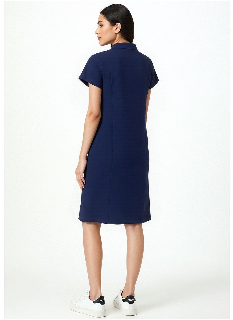 NAUTICA Short Sleeve Premium Cotton Knee Length Dress  - Image 4