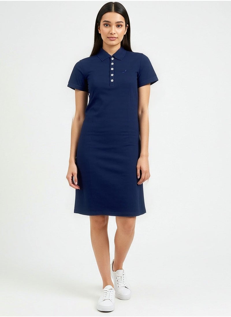 NAUTICA Short Sleeve Premium Cotton Knee Length Dress  - Image 1