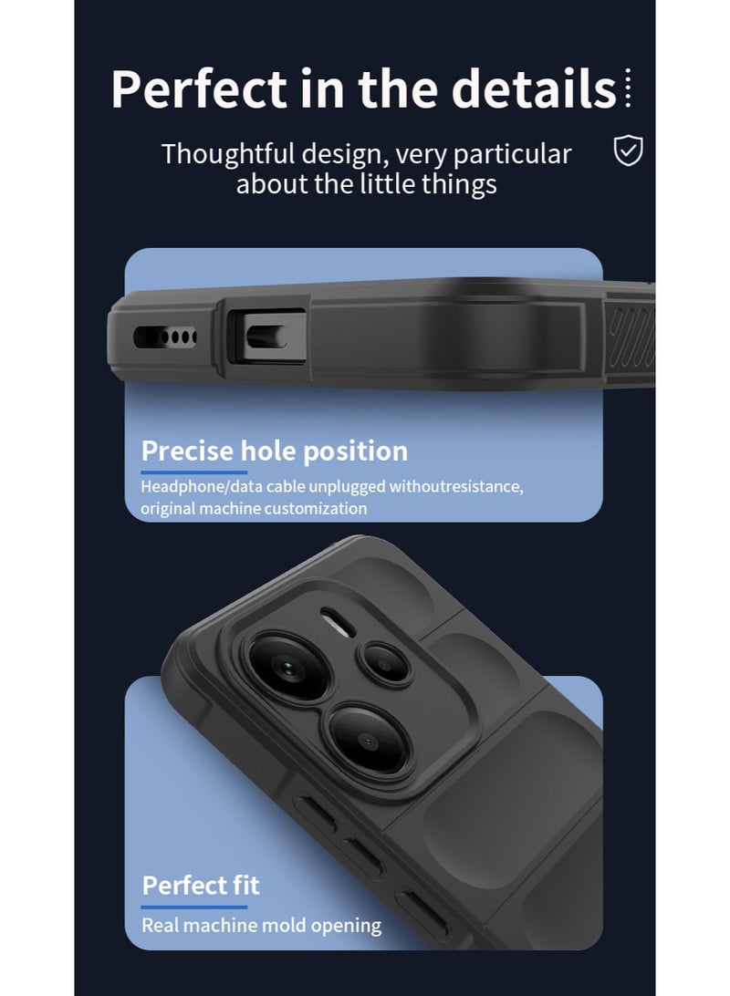 Phantom Shield Silicone Case with Anti-Scratch Soft Microfiber Lining, High Resilience Rubber Full Body Shockproof Cover Compatible with Redmi Note 14 (Palm) - Image 4