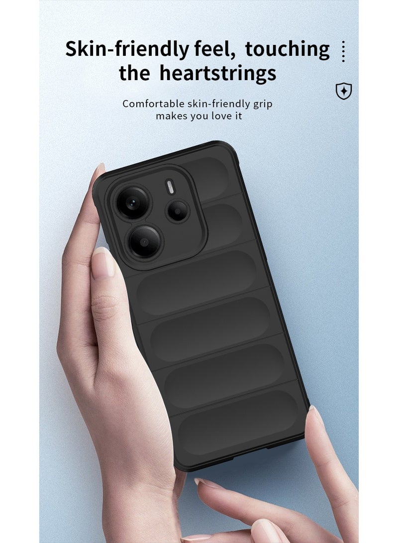 Phantom Shield Silicone Case with Anti-Scratch Soft Microfiber Lining, High Resilience Rubber Full Body Shockproof Cover Compatible with Redmi Note 14 (Palm) - Image 5