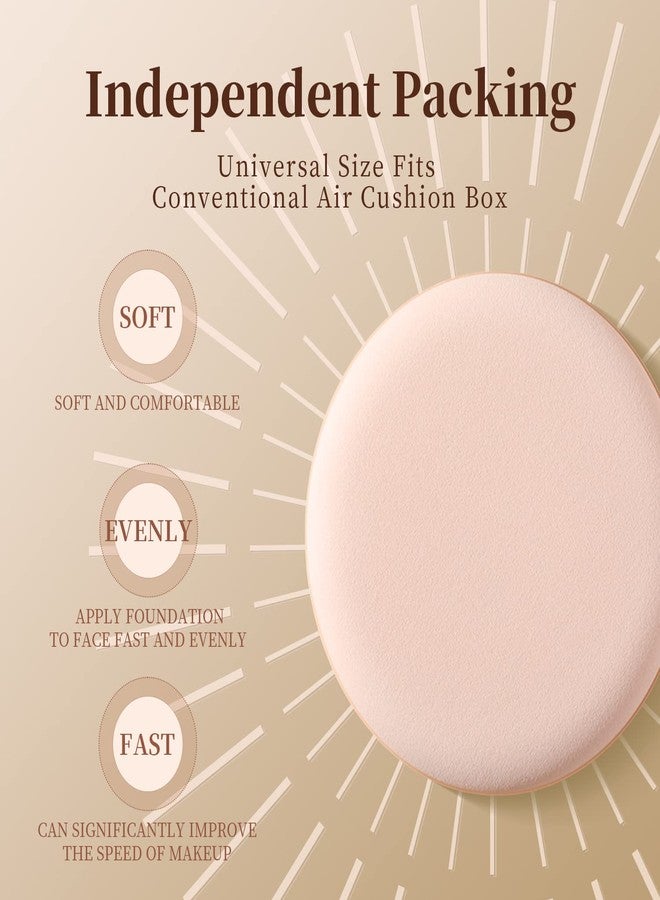 MOHOPE 8Pcs Air Cushion Makeup Sponges for Foundation with Portable Box | Latex-Free Blending Sponge for Liquid, Cream, Foundation and Powder | Round Powder Puff | Pink - Image 4