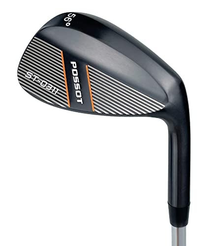 POSSOT 3 PCS Wedge Set or Individual Golf Wedges Available in 52 Gap Wedge for Man and Woman Right Hand with Rubber Grip Black - Image 1