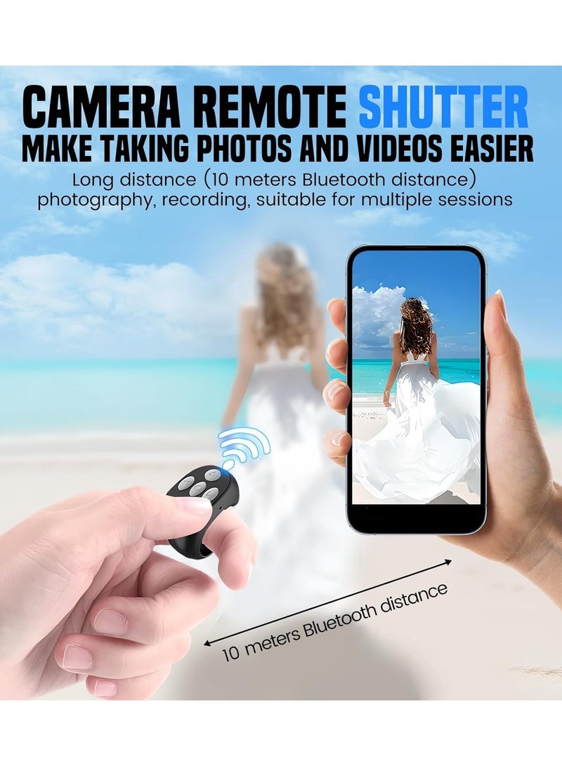 Bluetooth scroll ring, TikTok scroll ring, wireless Bluetooth remote control page flip, watching short videos, taking photos, listening to music, can meet all your needs (black)  - Image 2