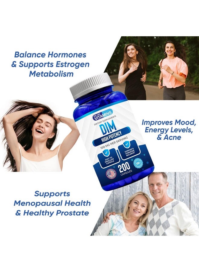 We Like Vitamins DIM 100mg 200 Capsules - 200 Day Supply - Diindolylmethane DIM Supplement for Support with Healthy Estrogen and Hormone Levels - Image 3