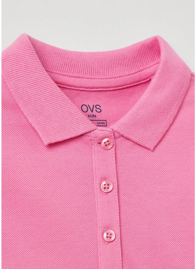 او في اس Long-Sleeved Piquet Polo Shirt