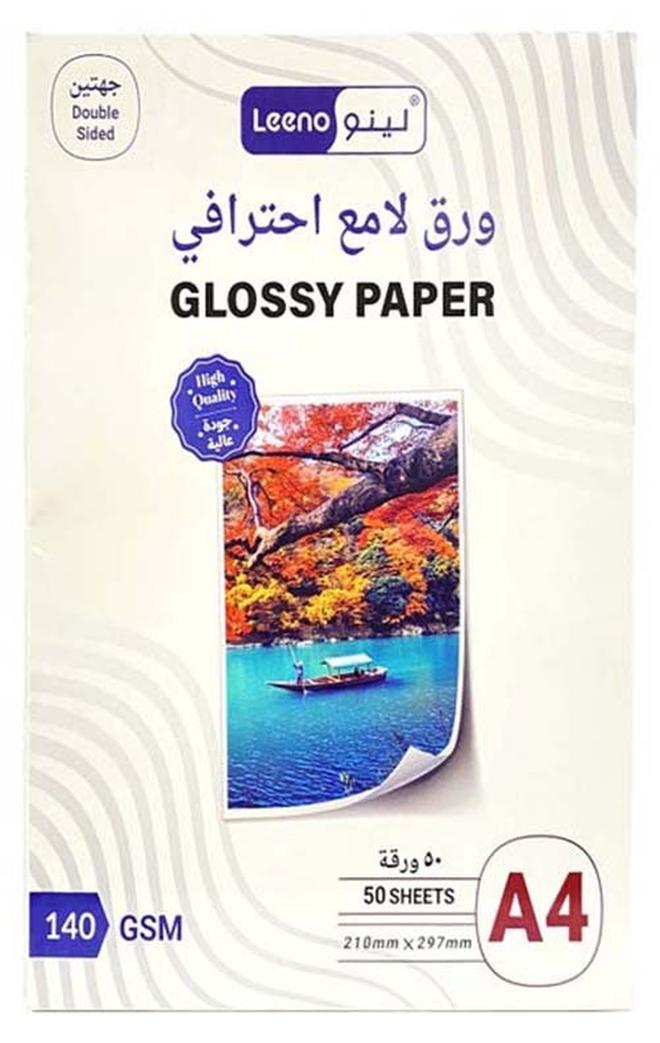 لينو ورق صور لامع مزدوج مكونة من 50 ورقة سمك 140 جرام