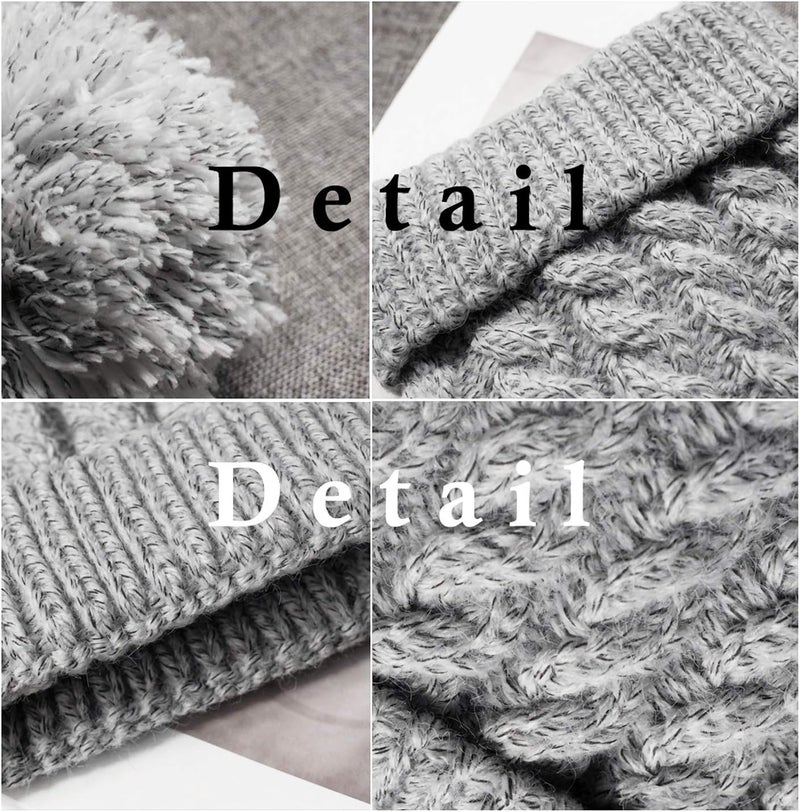 Whiteleopard Women's Winter Gloves Warm Lining - Cozy Wool Knit Thick Gloves Mittens - Image 3