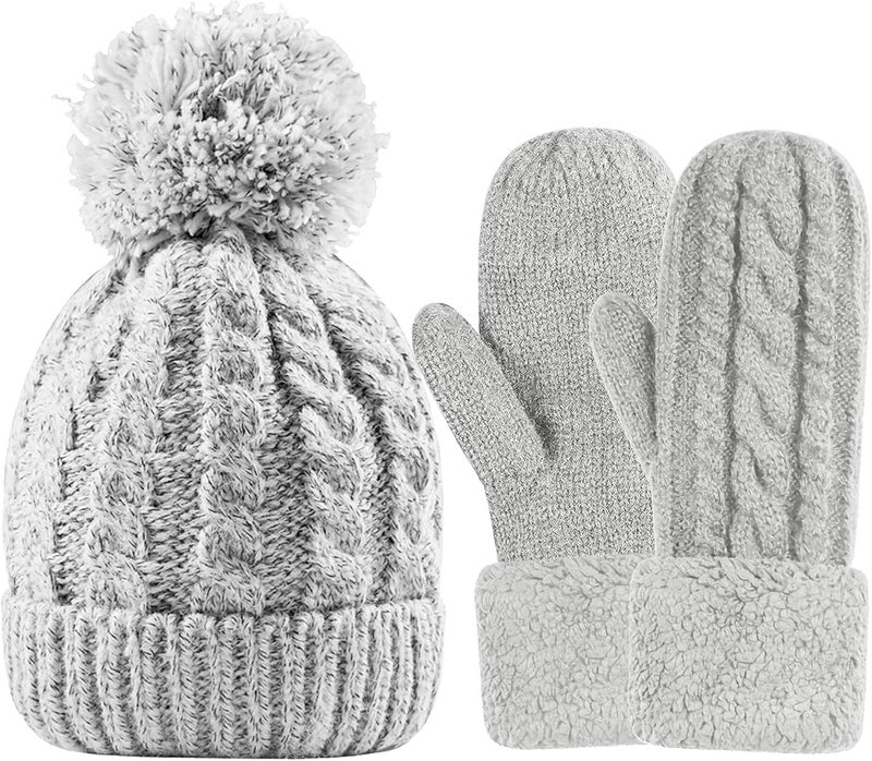 Whiteleopard Women's Winter Gloves Warm Lining - Cozy Wool Knit Thick Gloves Mittens - Image 1