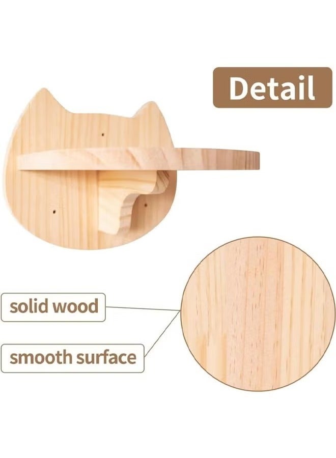 Generic Cat Wall Shelves, Wall-Mounted Cat Furniture, Stable & Safe Climbing Shelf, Indoor Mounted Condos House, Wooden Playing Climber, Cat Perch Set, Natural Wood Cat Walkways, Cat Playground for Sleeping Playing Climbing and Lounging, Cat Climbing Frame with Condos, Perches, Bridge Ladders, Sisal Scratching Posts and Cat Bed  - Image 4