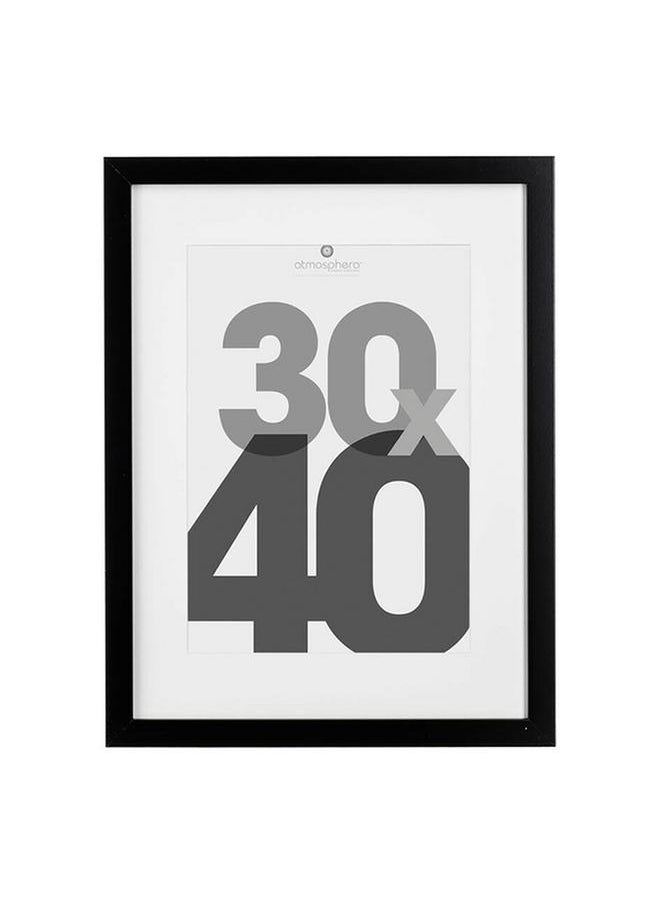 atmosphera Eva Wall Mounted Decorative Easy-Hanging Photo Frame Black 30 x 40cm 121158A  - Image 1