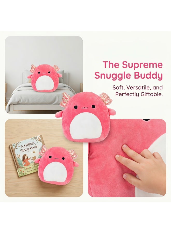 SYOSI Plush Doll, 7.8In Adorable Soft Fat Axolotl Doll Plush Colorful Axolotls Doll Ultrasoft Stuffed Animal Children's Holiday Gift, Pink - Image 5