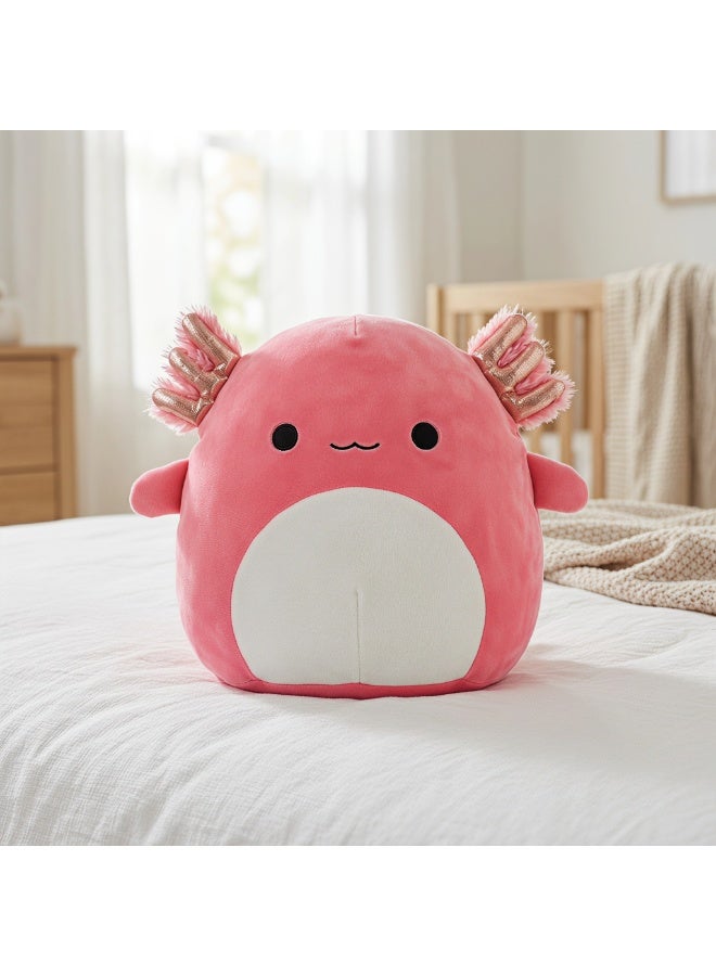 SYOSI Plush Doll, 7.8In Adorable Soft Fat Axolotl Doll Plush Colorful Axolotls Doll Ultrasoft Stuffed Animal Children's Holiday Gift, Pink - Image 3