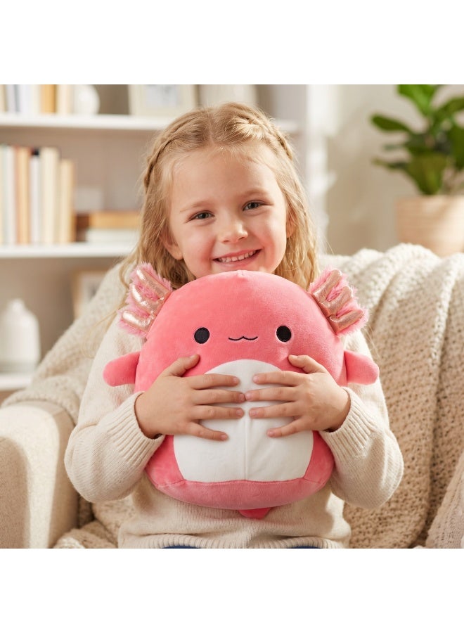 SYOSI Plush Doll, 7.8In Adorable Soft Fat Axolotl Doll Plush Colorful Axolotls Doll Ultrasoft Stuffed Animal Children's Holiday Gift, Pink - Image 4