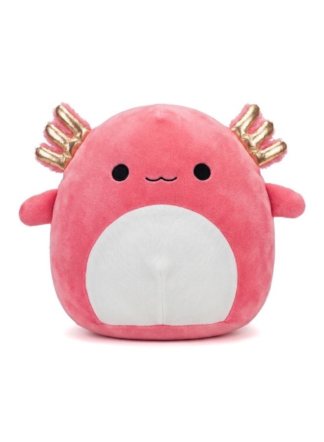 SYOSI Plush Doll, 7.8In Adorable Soft Fat Axolotl Doll Plush Colorful Axolotls Doll Ultrasoft Stuffed Animal Children's Holiday Gift, Pink - Image 1