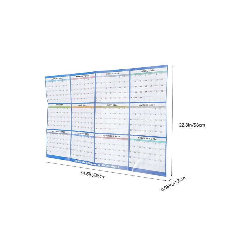 2024 Large Reversible Laminated Dry Erase Wall Calendar Monthly Planner for Home Office - Image 3