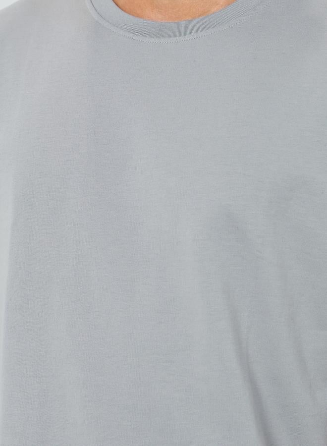 Styli Men Grey Oversized Graphic Print T-Shirt - Image 4