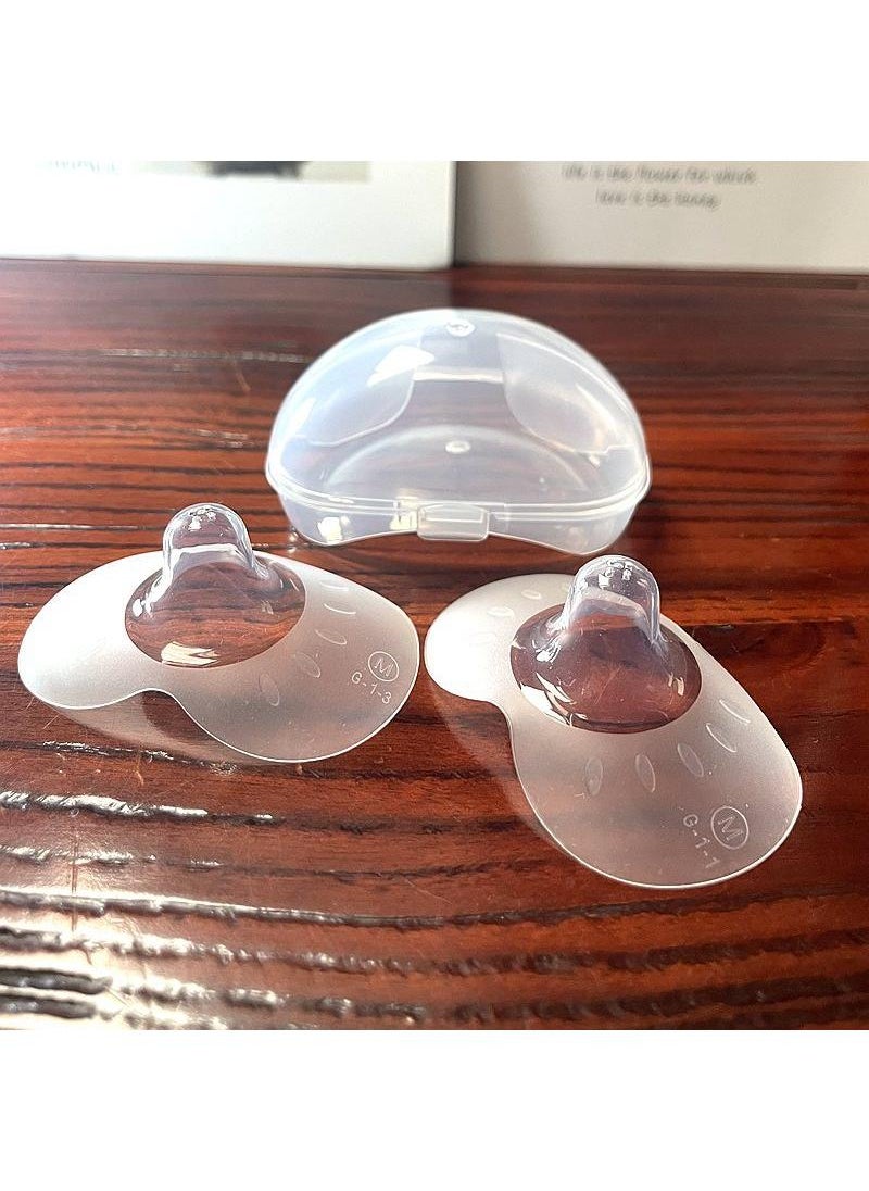General 2pcs Soft Ultra-thin Butterfly Shaped Silicone Breastfeeding Nipple Shields Nipple Shields for Nursing Newborn -Easy Latch Hand-Free Pumping Comfortable Nipple Protectors for Sore Nipples Durable and Portable 20mm Lactation Artifact  - Image 2