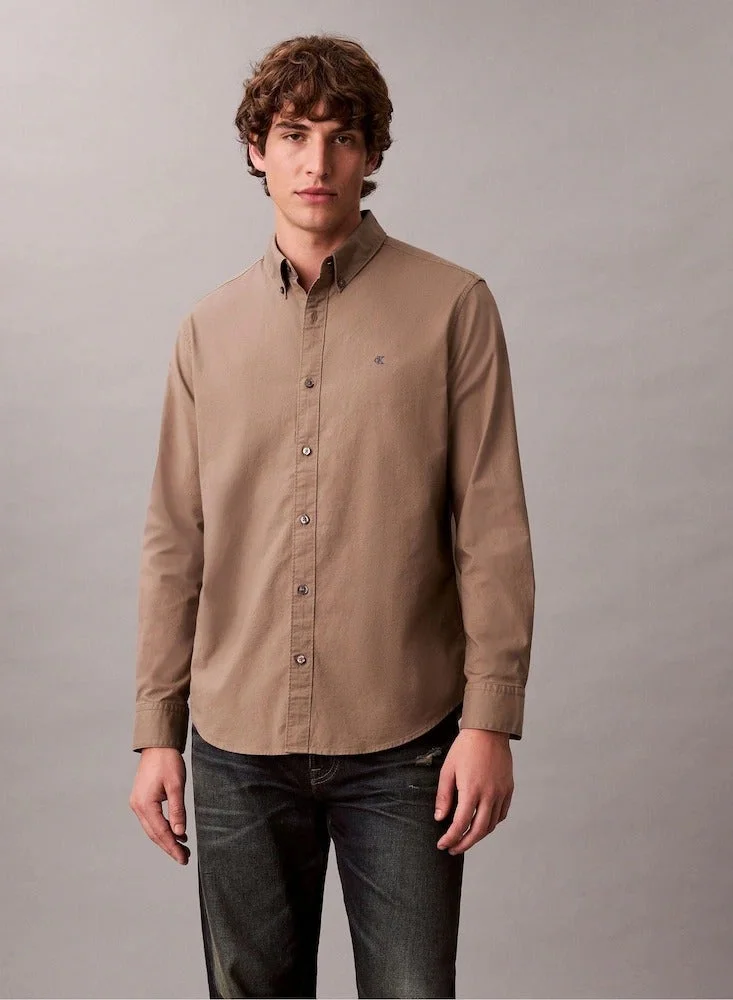 Calvin Klein Jeans Solid Classic Oxford Button-Down Shirt