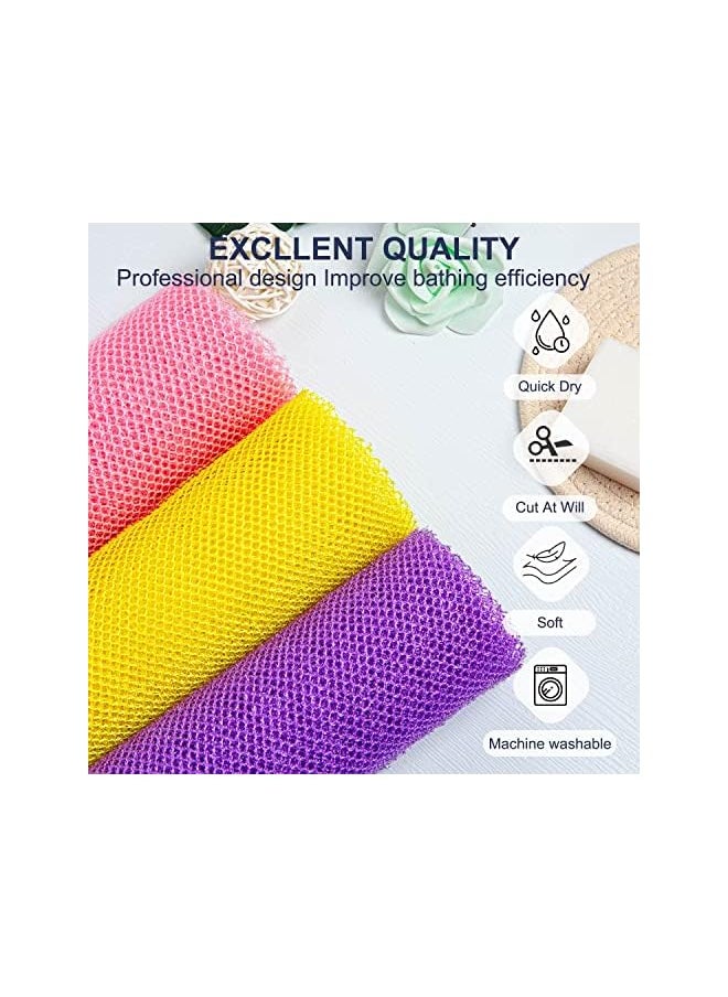 Zaboon - Pieces African Net Sponge African Exfoliating Net African Bath Sponge African Scrubbing Long Net Rag African Wash Net Shower Body Scrubber - Image 1
