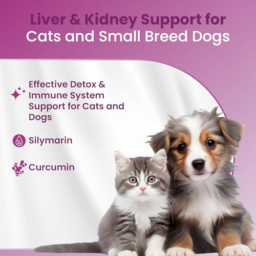 Bio PetActive Silycumin Milk Thistle & Turmeric Supplement for Cats & Small Breed Dogs - Advanced Liver & Kidney Support with Silymarin and Curcumin, Detox & Antioxidant Formula - 100 Chewable Tablets - Image 2