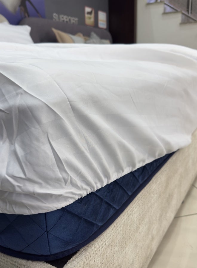 INREST Royal Line White King Comforter Set – 6 Pieces Hotel Stripe Bedding  – Comforter 230×250 cm with Fitted Sheet 200×200 cm - Image 5