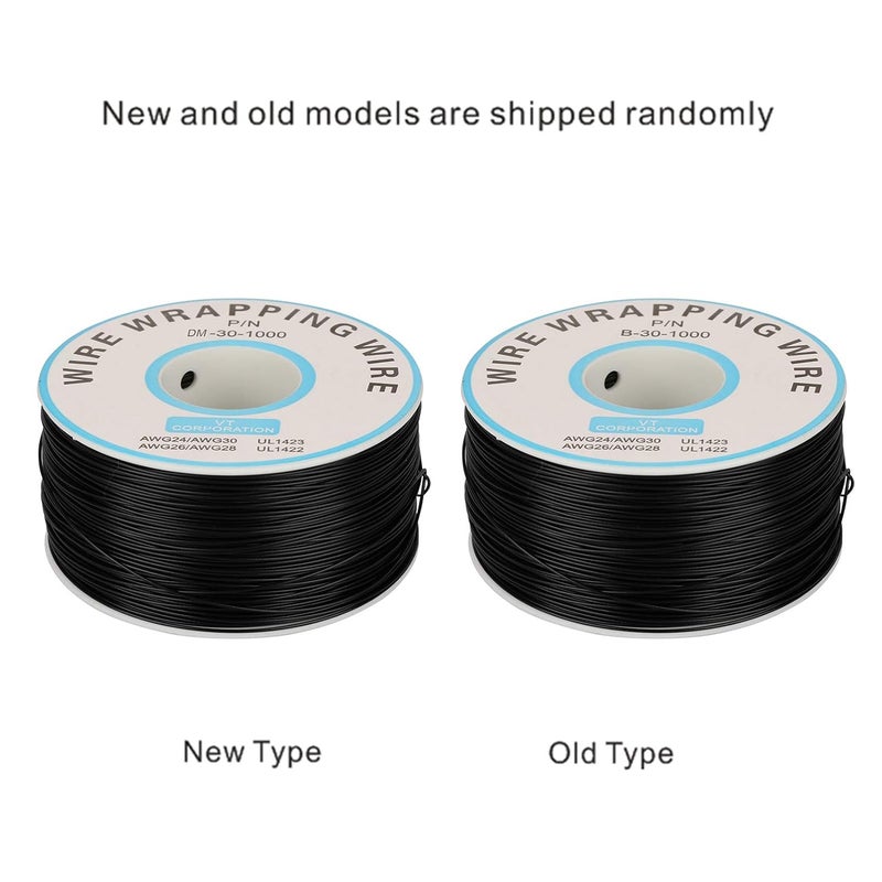 1Roll Wire Wrapping Single Copper Wire Strand 30AWG Cable 0.25 mm Core Diameter (Black) - Image 3