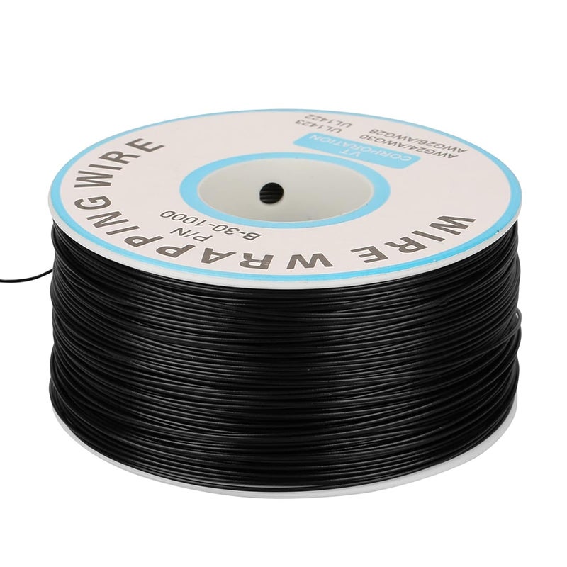 1Roll Wire Wrapping Single Copper Wire Strand 30AWG Cable 0.25 mm Core Diameter (Black) - Image 5