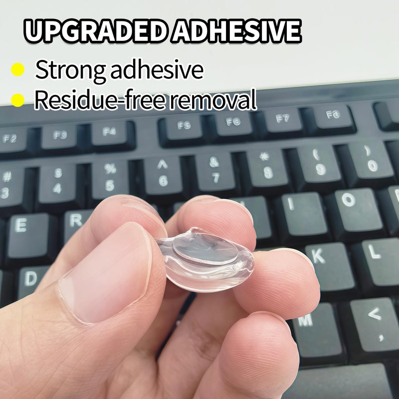 VNLEXMC Transparent Glass Long Nail Keyboard Caps â€“ 80 Raised Cat Head Keyboard Stickers, Nail-Safe Typing Bubbles, Clear PC/Laptop/Desktop/Calculator Key Covers - Image 5
