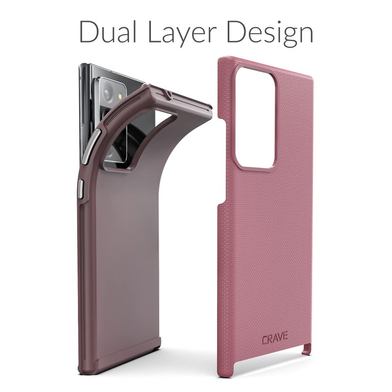 Crave Dual Guard for Galaxy Note 20 Ultra Case, Shockproof Protection Dual Layer Case for Samsung Galaxy Note 20 Ultra - Berry - Image 4