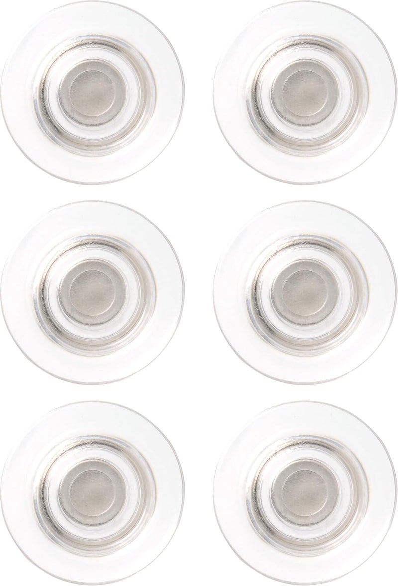 Quartet Strong Magnets Glass Whiteboard Dry Erase Board Large Clear Rare Earth Magnets 6 Pack 85391 - Image 1