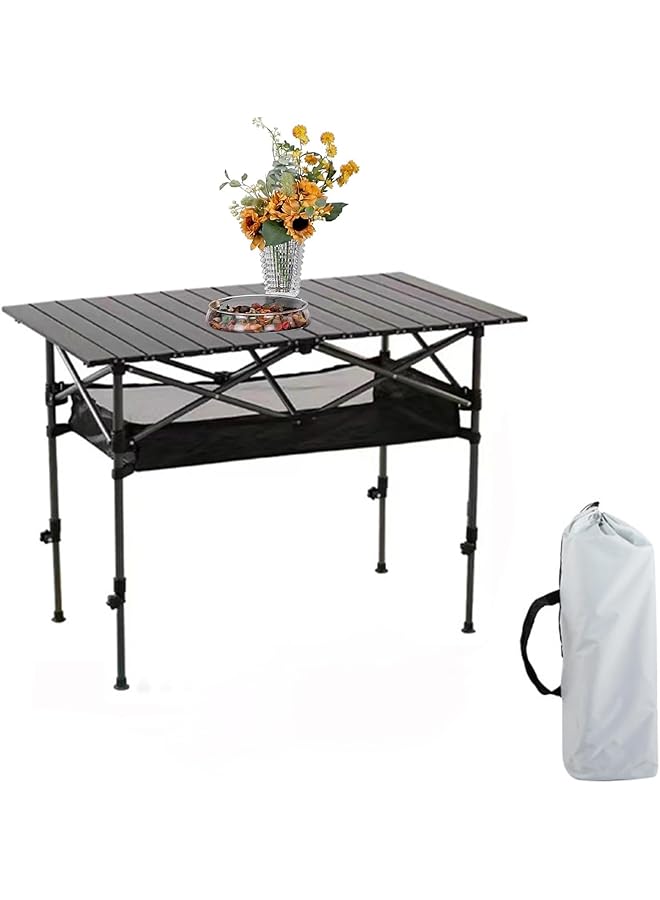 Beauenty Folding Outdoor Table Portable Camping Adjustable Hight Picnic Table With Carry Bag - Image 1