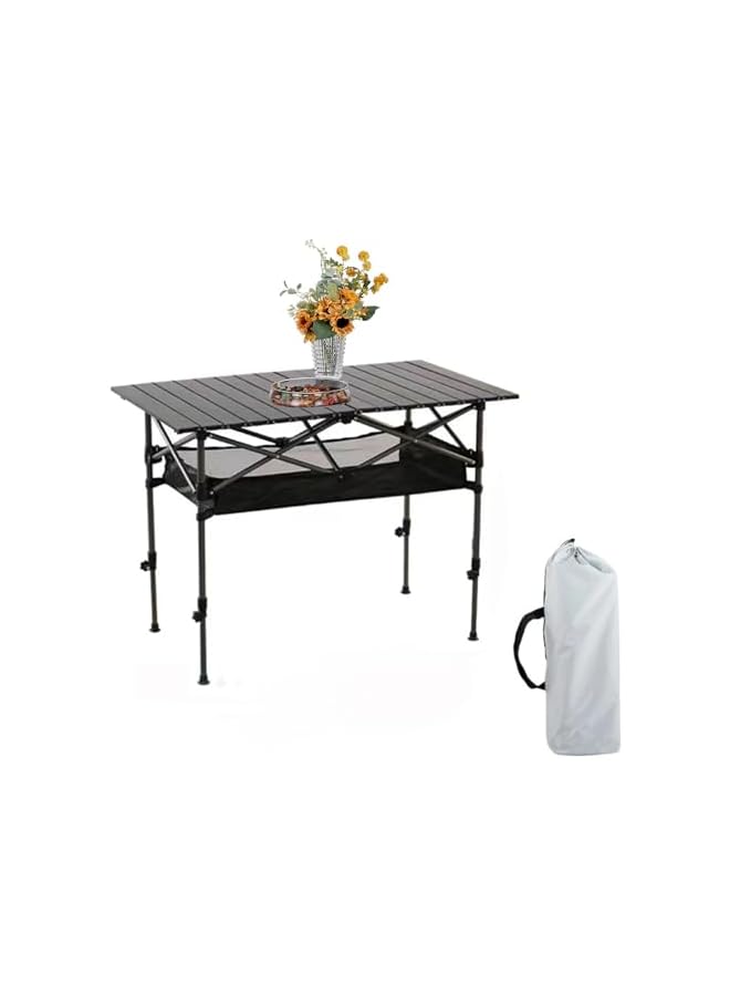 Beauenty Folding Outdoor Table Portable Camping Adjustable Hight Picnic Table With Carry Bag - Image 2