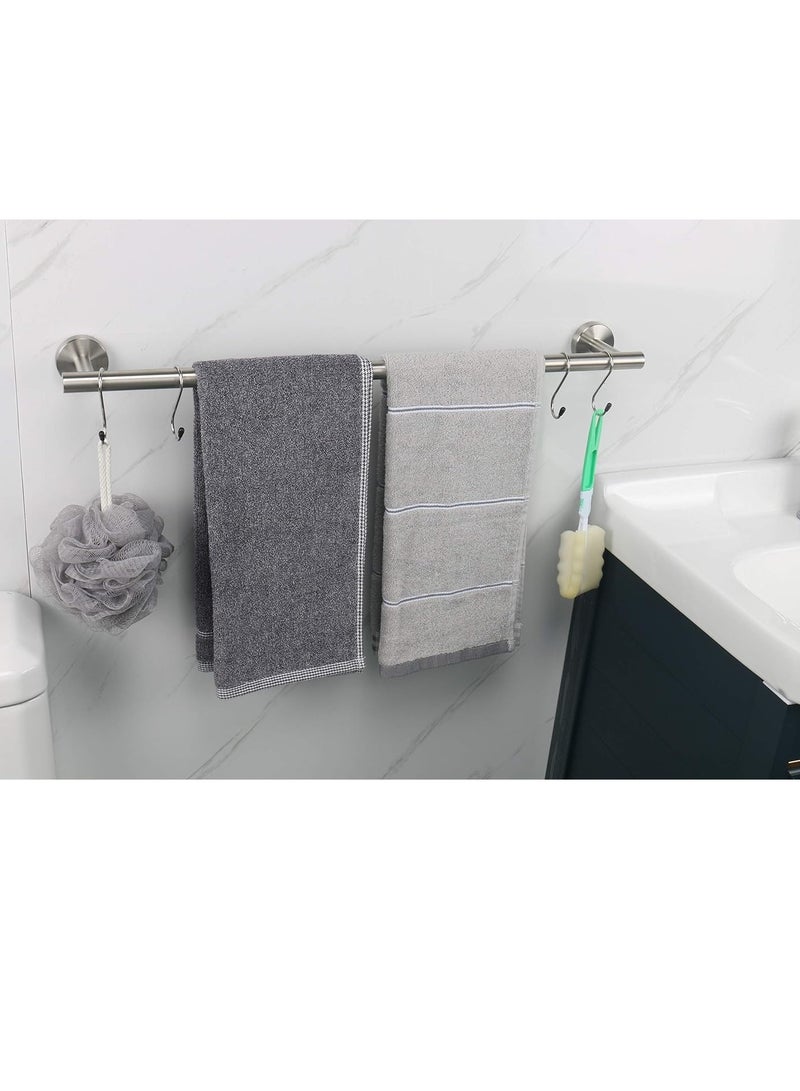 5 PCS Bathroom Hardware Set SUS304 Stainless Steel-Towel Rack Set Include Lengthen Hand Towel Bar+Toilet Paper Holder+3 Robe Towel Hooks Bathroom Accessories Towel Bar Set(Polished Chrome,24IN) - Image 2