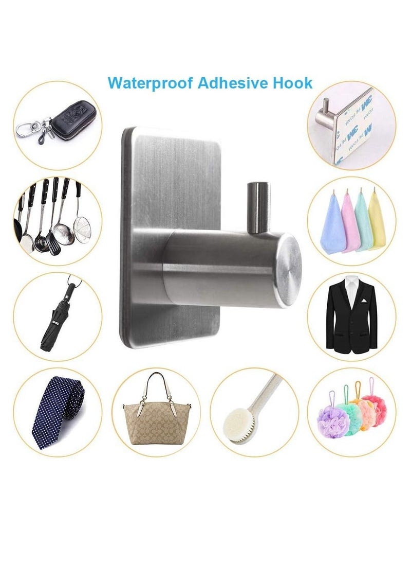 5 PCS Bathroom Hardware Set SUS304 Stainless Steel-Towel Rack Set Include Lengthen Hand Towel Bar+Toilet Paper Holder+3 Robe Towel Hooks Bathroom Accessories Towel Bar Set(Polished Chrome,24IN) - Image 5