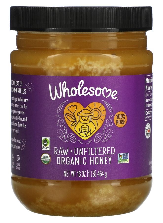 Wholesome Seeteners Raw + Unfiltered Organic Honey 16 oz (454 g)