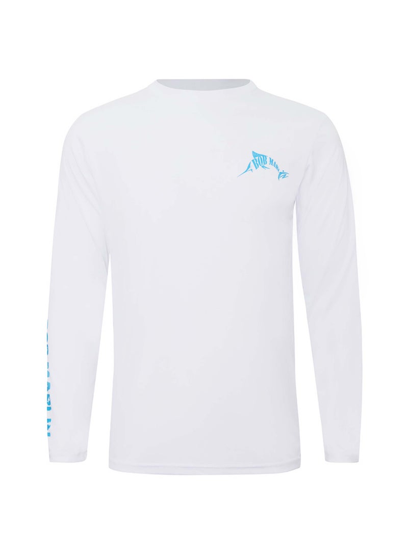 BOB MARLIN Marlin Performance Shirt Ocean Marlin White-Large - Image 2