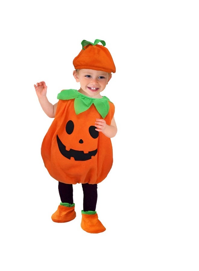 NIBEMINENT Halloween cosplay costumes in cute pumpkin shapes, children's one-piece pumpkin clothes for dressing up, party and party costume - Image 1