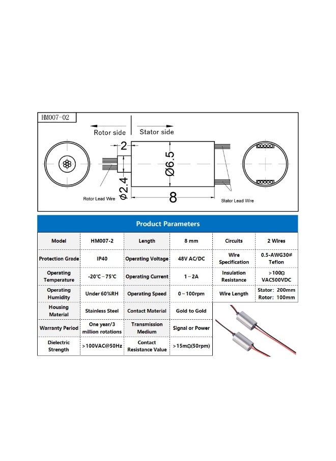 Generic Mini Slip Ring Conductive Cap Rotating Electrical Contact Connector  - Image 4