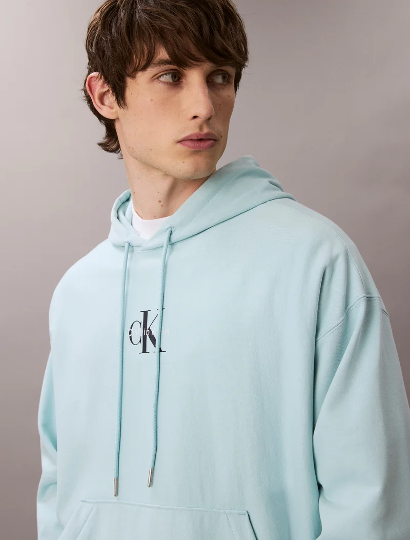 Calvin Klein Jeans Premium Fleece Monogram Logo Hoodie
