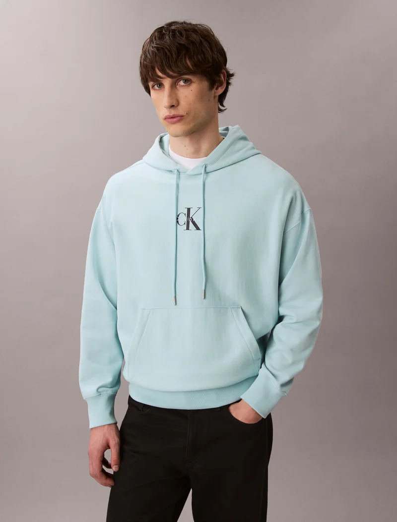 Calvin Klein Jeans Premium Fleece Monogram Logo Hoodie