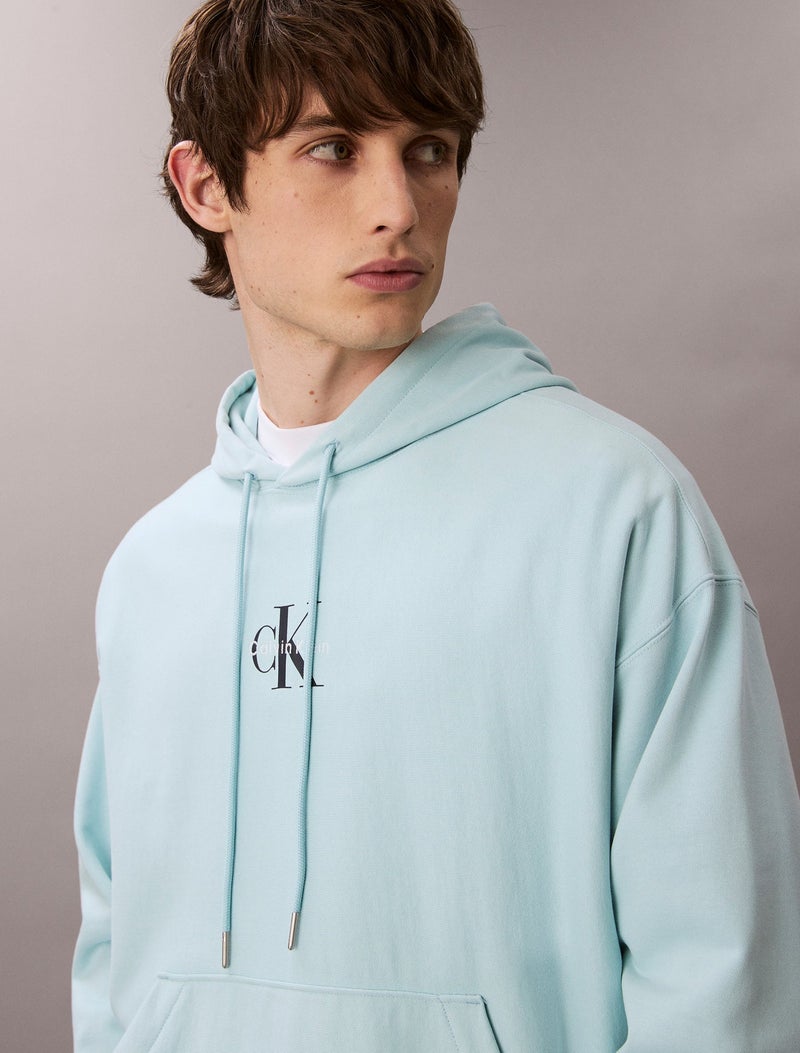 Calvin Klein Jeans Premium Fleece Monogram Logo Hoodie - Image 2