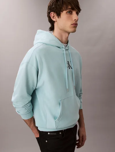 Calvin Klein Jeans Premium Fleece Monogram Logo Hoodie