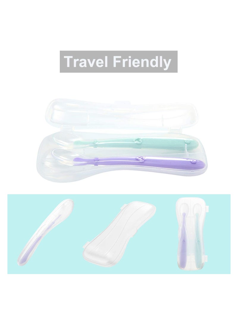 Soft Silicone Baby Spoons for Infant Feeding - 6 Pack of Safe, Gentle Training Spoons for Toddlers and Children - Ideal for Weaning and Easy Feeding. - Image 3