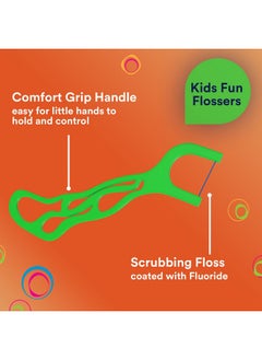 Dentek Kids Fun Flossers, Removes Food & Plaque, 75 Count, 3 Pack  - Image 4