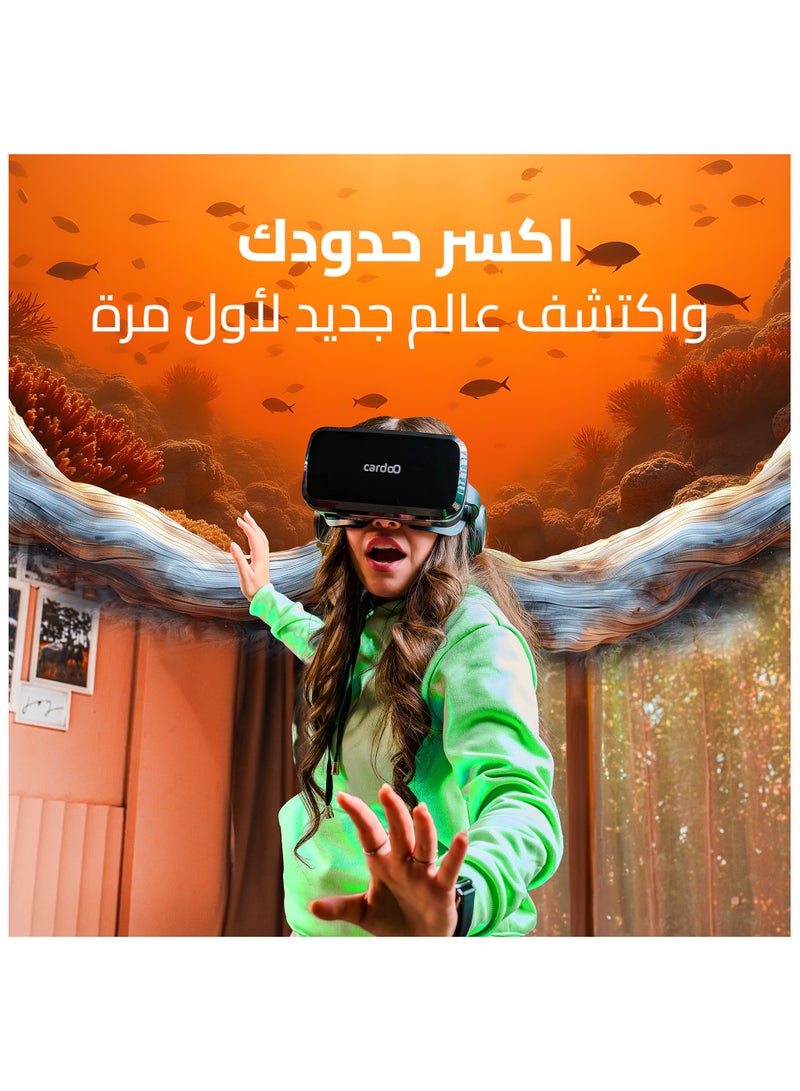 cardoO VR Box Pro – Wired VR Headset with Type-C Cable | Immersive VR Glasses with 360° Panoramic View | Built-in Wired Headphones - Image 2