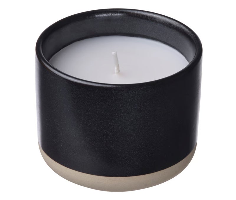 Scented Candle in Ceramic Jar, Berries, Black, 25 Hour Burn Time Berry and Violet Fragrance Candle with Leafy Green Notes for Home Decor, Relaxation and Ambience - Image 1