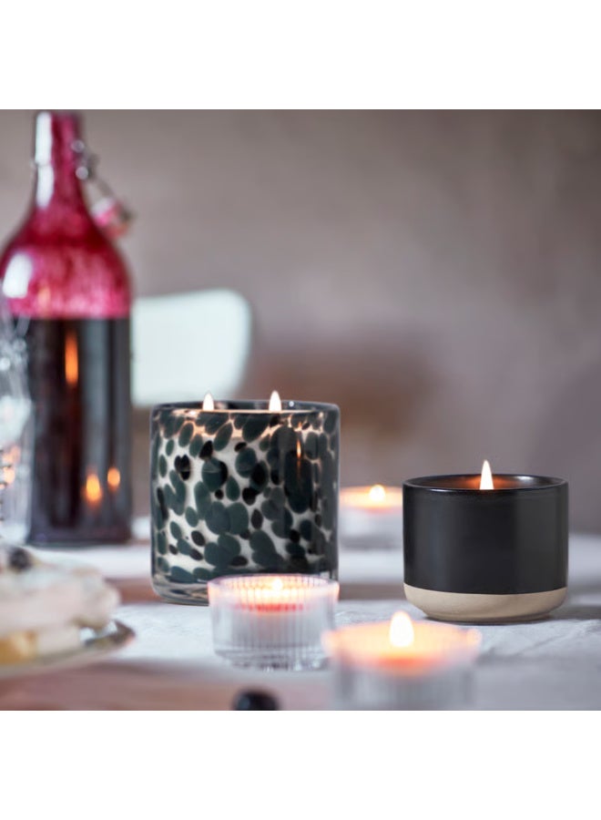 Scented Candle in Ceramic Jar, Berries, Black, 25 Hour Burn Time Berry and Violet Fragrance Candle with Leafy Green Notes for Home Decor, Relaxation and Ambience - Image 2