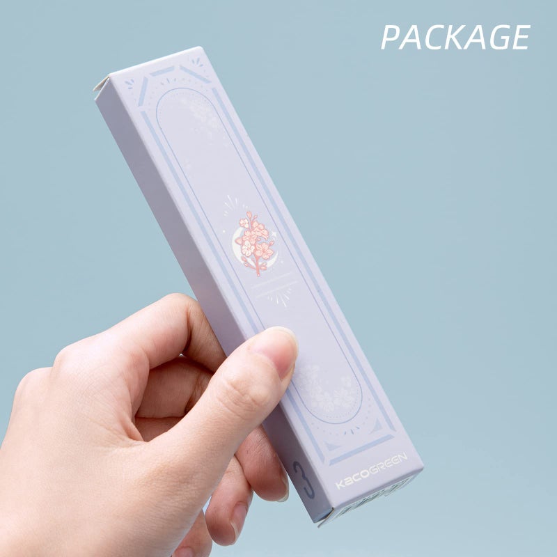 Kaco Gel Pens Cute Stationery 3 Pieces 0.5mm Fine Point, Quick Drying Pens for Journaling Aesthetic Office Supplies, 2 Black Ink and 1 Coral Ink - Image 4