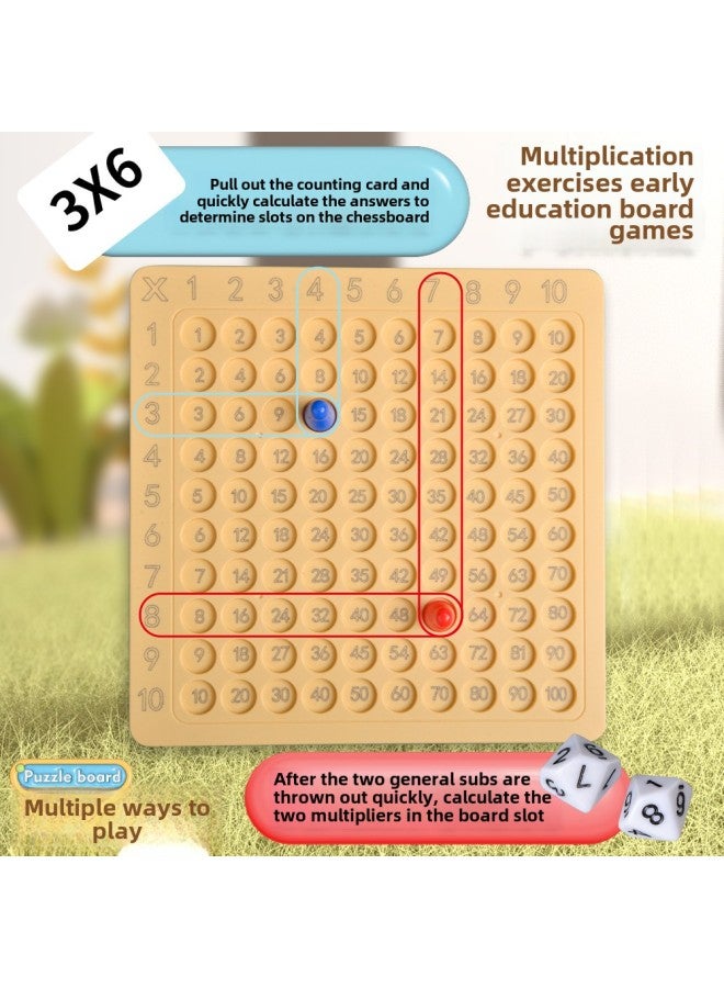 99 لغز طاولة الضرب للأطفال للتعليم المبكر 99 جدول صيغة الضرب لطلاب المدارس الابتدائية 99 انفجارات لوحة الضرب - اللون: 99 لعبة لوحة الضرب [بطاقة * 100 + نرد * 2 + قطع شطرنج * 4] - المواصفات: صندوق ألوان إنجليزي - Image 4