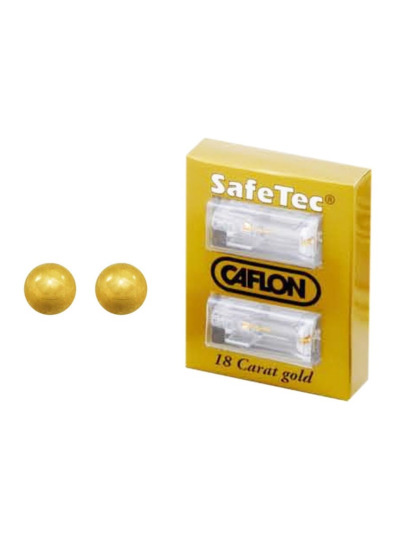 Caflon Safetec 18 Carat Gold Plated Ball Earring